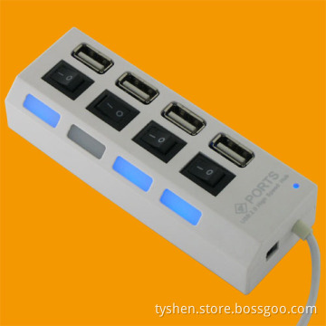 USB Hub 4 Ports with Switch